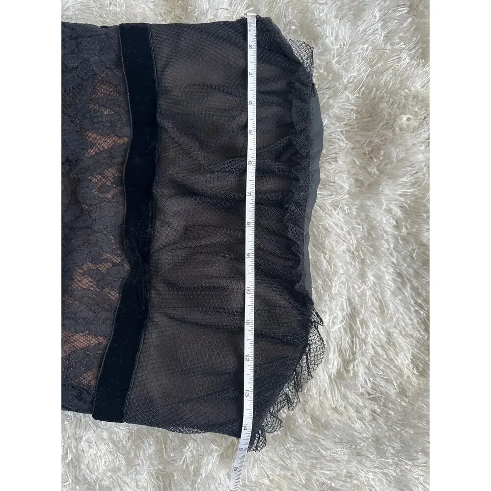 Vintage White by Vera Wang Black lace Strapless Dress Formal, Cocktail - Picture 7 of 9